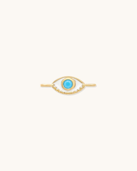 Evil Eye Enamel Connector
