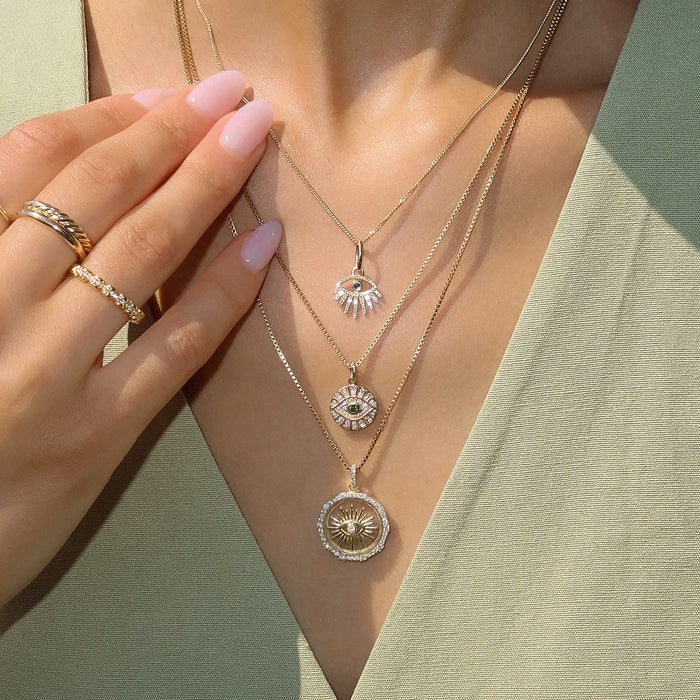 Evil Eye Medallion Necklace