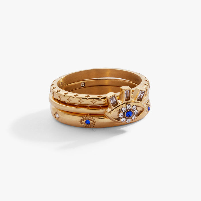 Evil Eye Stacking Ring Set of 3