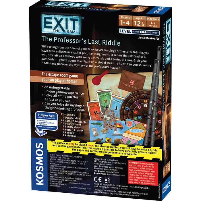 EXIT: The Game - The Professor's Last Riddle Games Thames & Kosmos