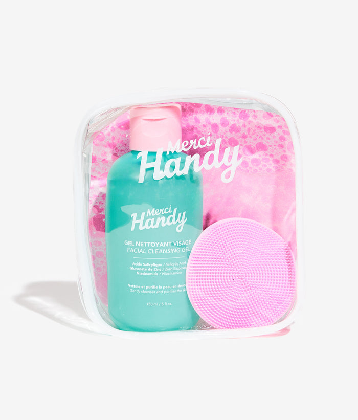 Facial cleansing gel + exfoliating brush