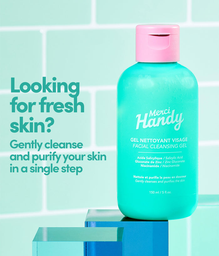 Facial cleansing gel + exfoliating brush