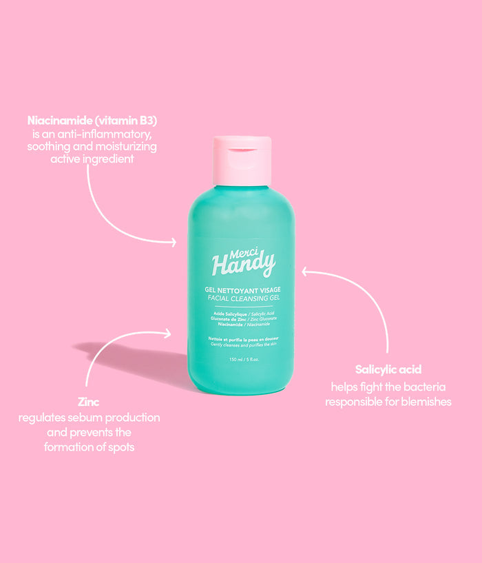 Facial cleansing gel + exfoliating brush