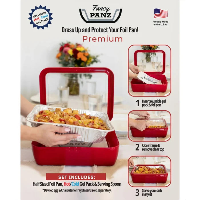 Fancy Panz - Red Half Size Pan Set