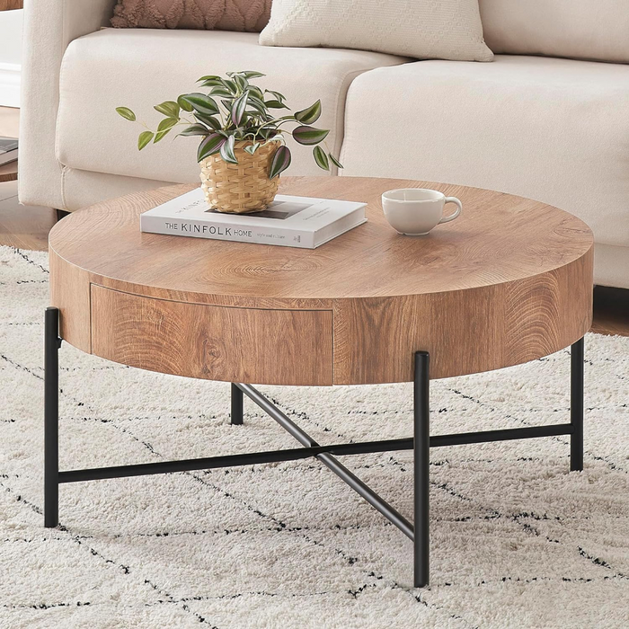 Felled Round Coffee Table 810mm - American Oak by Woodstock -Home Living Store - -