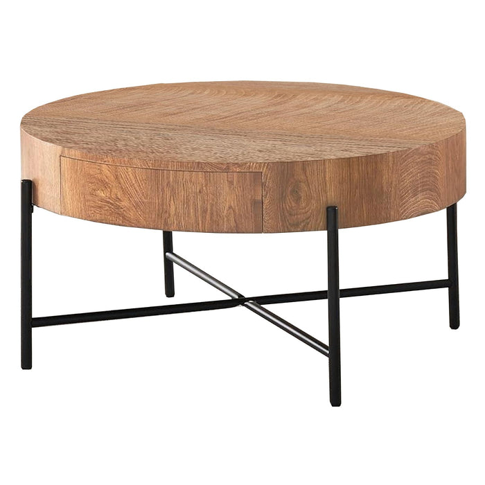 Felled Round Coffee Table 810mm - American Oak by Woodstock -Home Living Store - -
