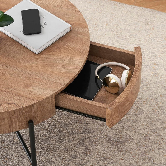 Felled Round Coffee Table 810mm - American Oak by Woodstock -Home Living Store - -