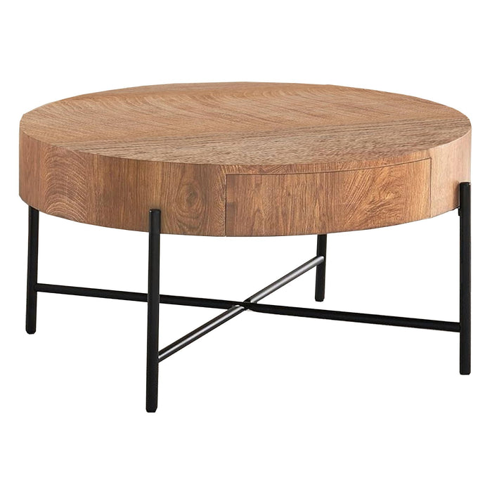 Felled Round Coffee Table 810mm - American Oak by Woodstock -Home Living Store - -