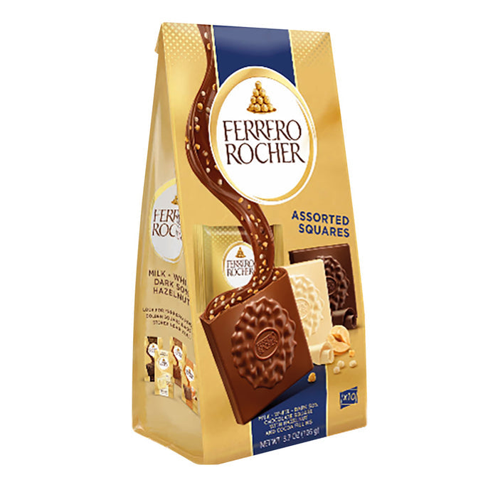 Ferrero Rocher Assorted Hazelnut Square Candy Bags - 6 Count