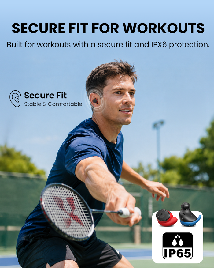 Ace Aura Auracast & Bluetooth Earbuds for TV, gym, public use, and workouts with secure fit design and IPX6 protection