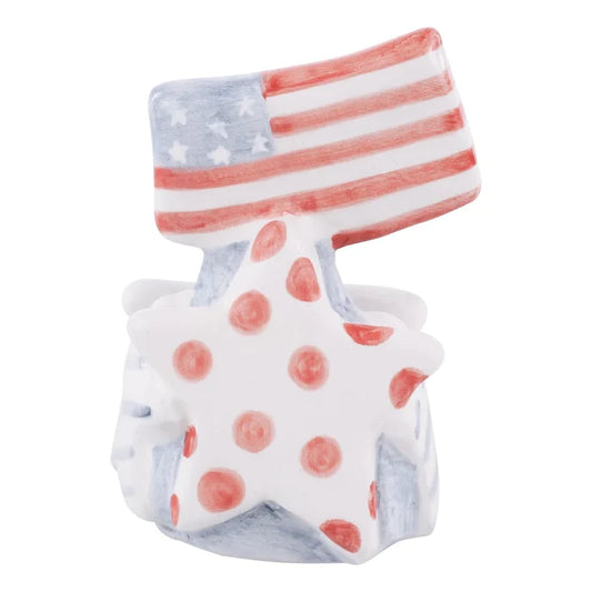 Flags & Stars Ceramic Figurine - Glory Haus Topper