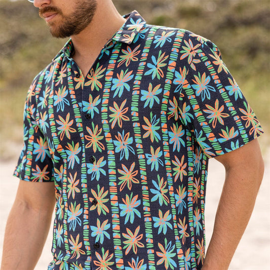 RSVLTS RSVLTS Bamboo Short Sleeve Shirt Fleur-escent – Bamboo Short Sleeve Shirt Fleur-escent – Bamboo Short Sleeve Shirt