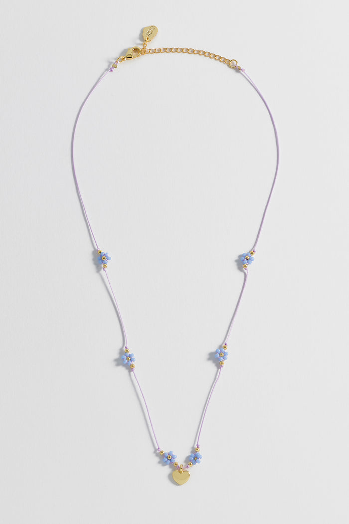 Flower Heart Miyuki Necklace