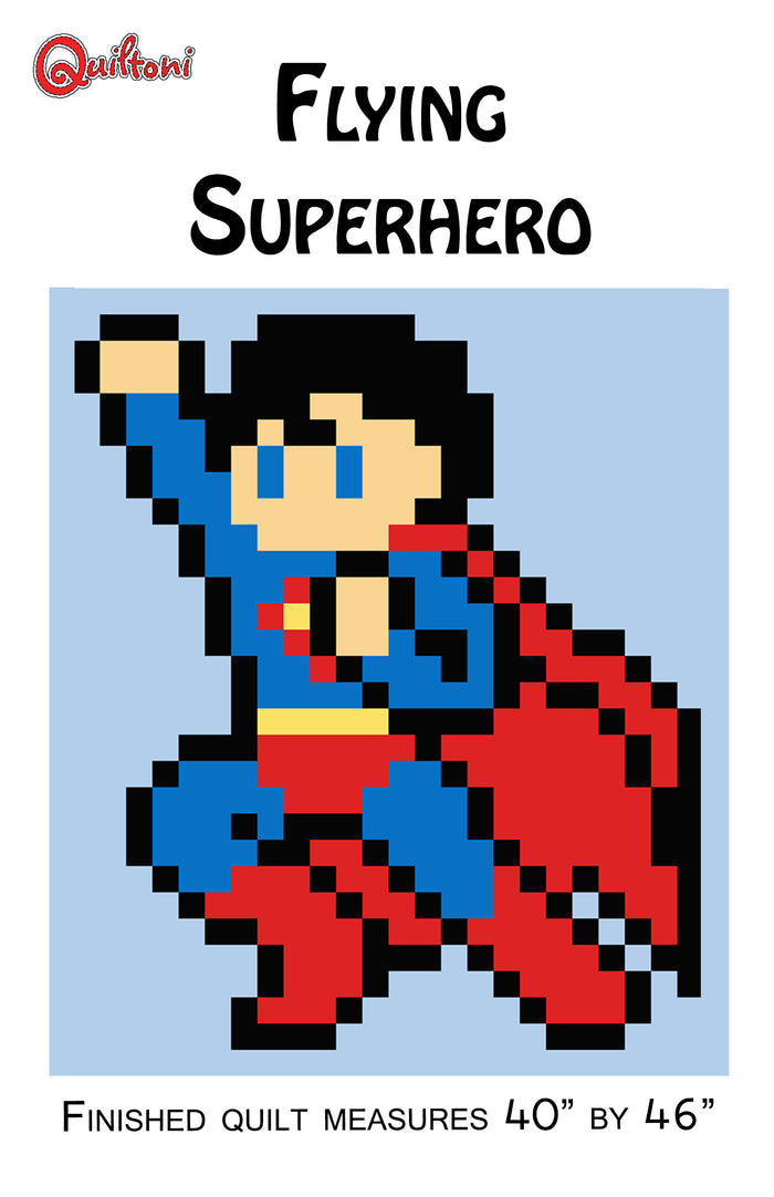 Flying Superhero Lap Quilt Pattern PDF