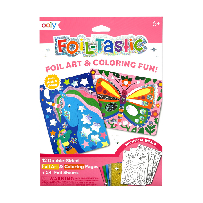 OOLY Foil-tastic Foil Art & Coloring Set - Whimsical World packaging front