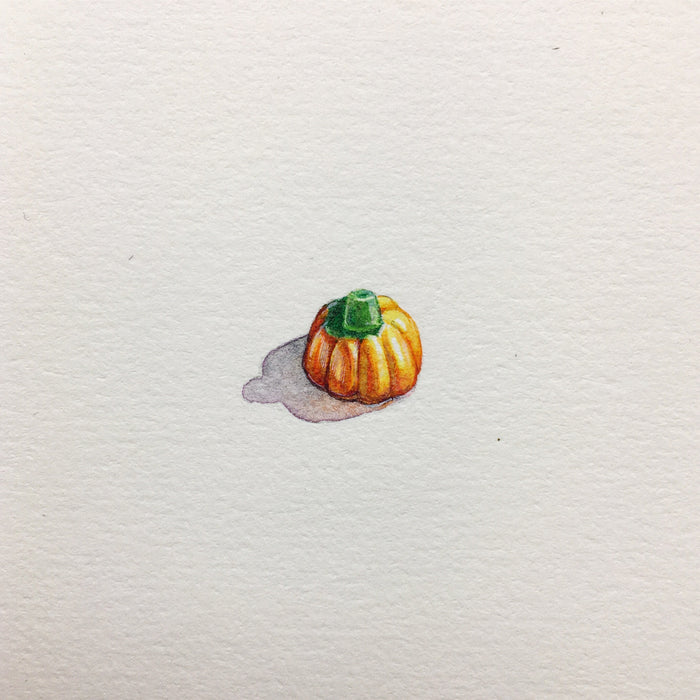 FRAMED Miniature Painting of a pumpkin by Brooke Rothshank