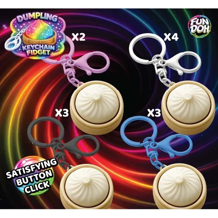 Fun Doh Dumpling Light-Up Click Fidget Keychain Sensory Toy