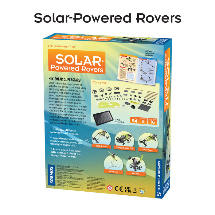 Fun & Educational Engineering 3-Pack. Ultralight Airplanes, Rubber Band Racers, and Solar-Powered Rovers STEM Thames & Kosmos