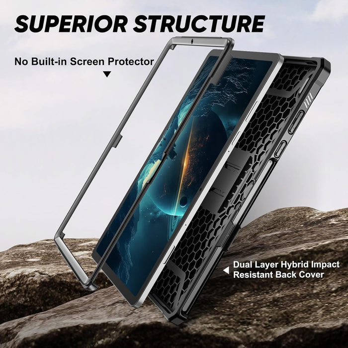 Galaxy Tab S11 5G 11-Inch 2025 Rugged Tuatara Kickstand Case w/ Pen Holder | Fintie