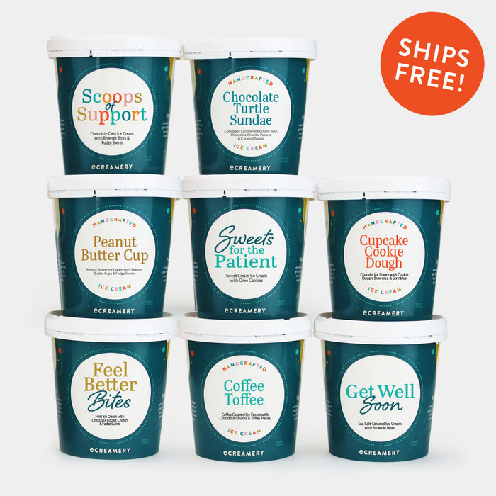 Get Well 8 Pint Ice Cream Gift