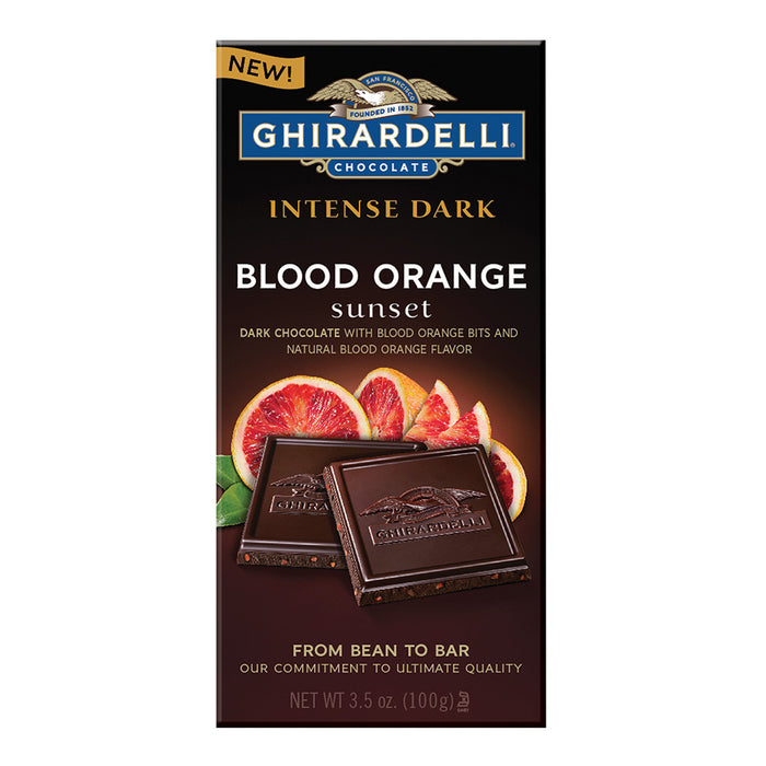 Ghirardelli Blood Orange Sunset Intense Dark 3.5oz Bar - 12ct