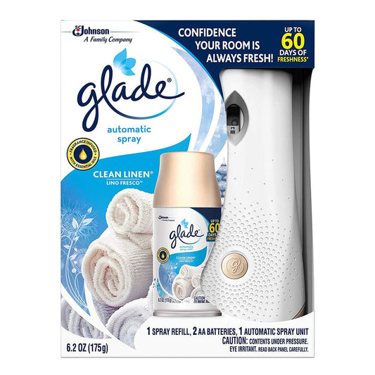 GLADE AUTO SPRAY KIT CLEAN LINEN - GLDASKTCLN Pie's Variety Store