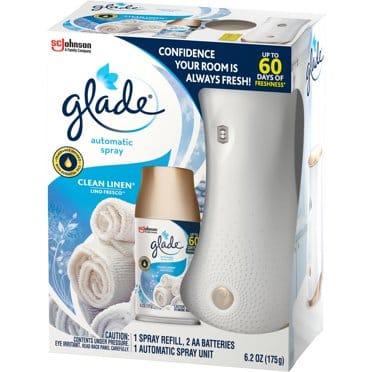 GLADE AUTO SPRAY KIT CLEAN LINEN - GLDASKTCLN Pie's Variety Store