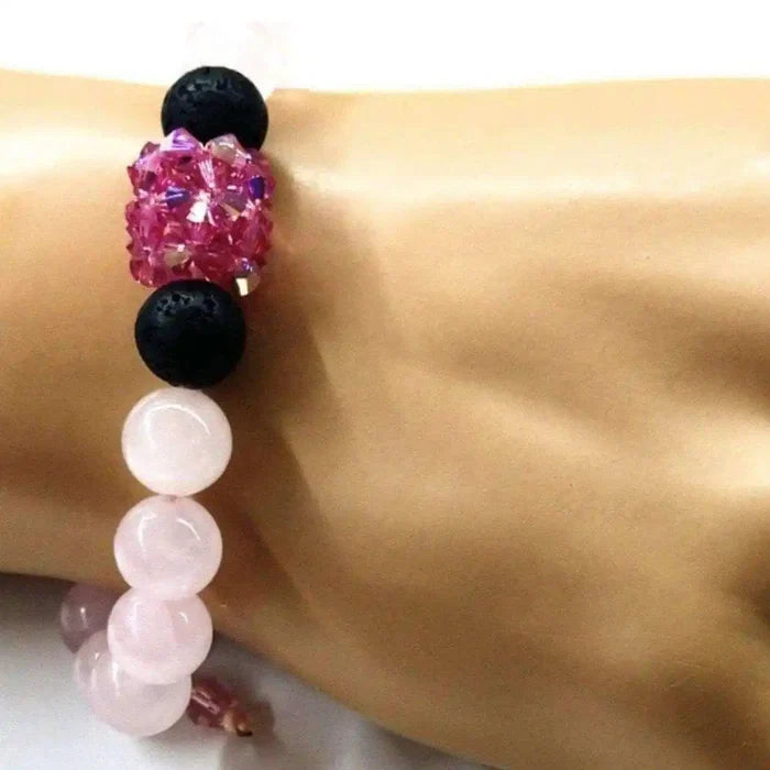 AMD1019 Glamorous Adjustable Rose Quartz Gemstone CrystalJewelryBracelet$ 71.00Alexa Martha Designs