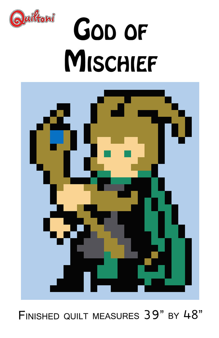 God of Mischief Lap Quilt Pattern PDF