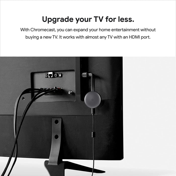 Google Chromecast 3rd Gen - Streaming Device with HDMI Cable