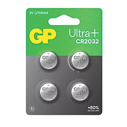 GP Coin Batteries CR2032 3V Coin Lithium Batteries 4 Pack | DL2032