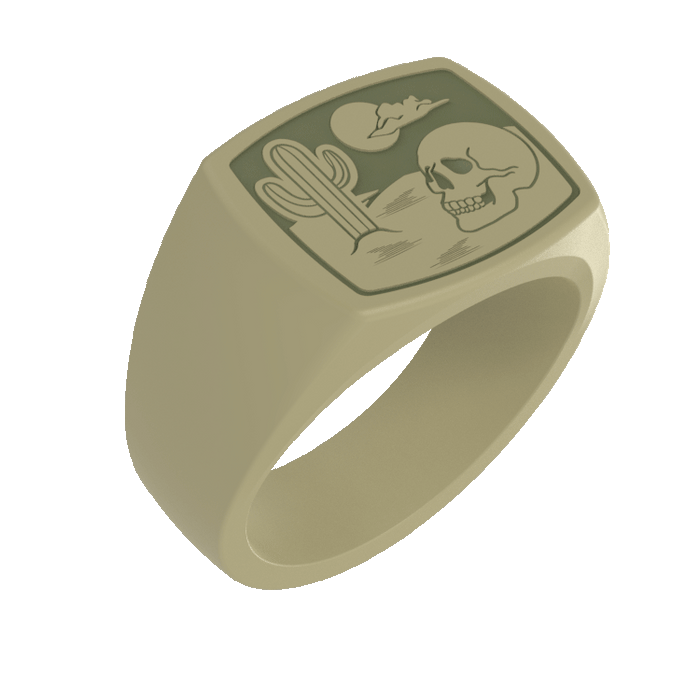 Grand Signet Silicone Ring - Bone & Bloom