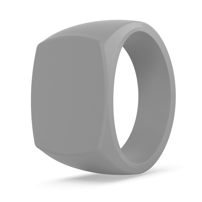 Grand Signet Silicone Ring - Misty Grey