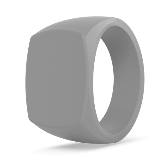 Grand Signet Silicone Ring - Misty Grey