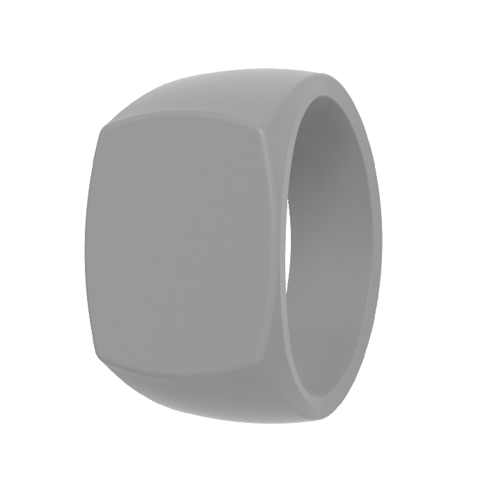 Grand Signet Silicone Ring - Misty Grey