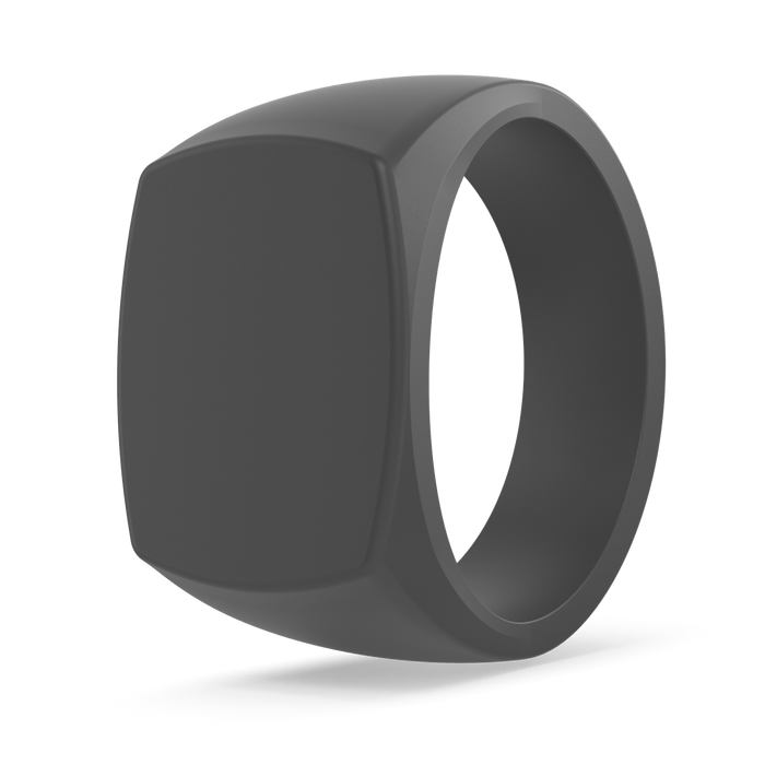 Grand Signet Silicone Ring - Slate