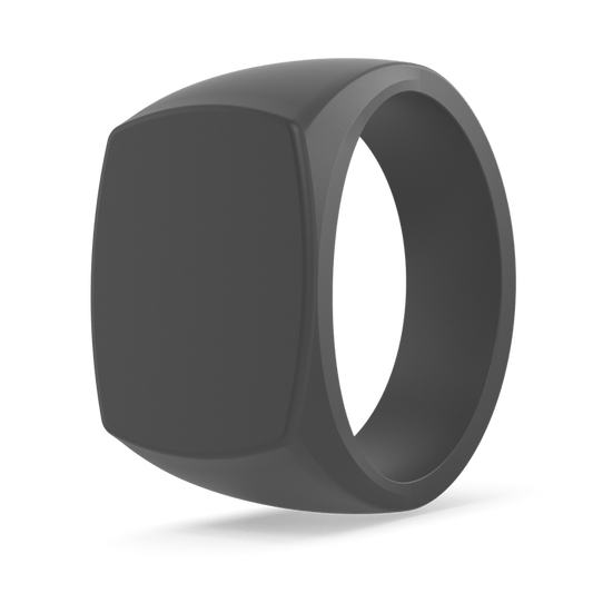 Grand Signet Silicone Ring - Slate