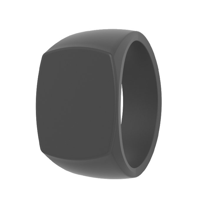 Grand Signet Silicone Ring - Slate