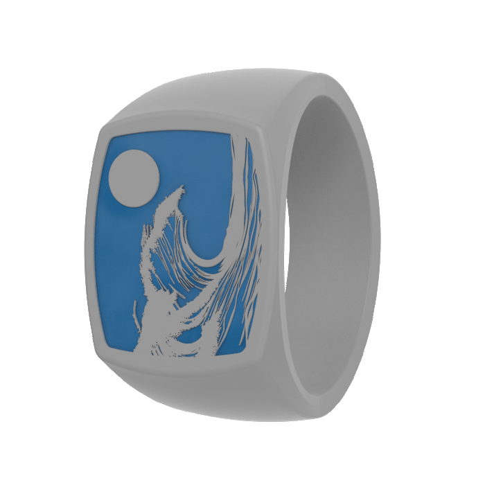 Grand Signet Silicone Ring - Tidal Surge