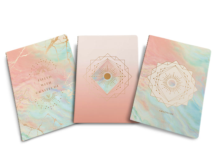 Gratitude Sewn Notebook Collection (Set of 3)