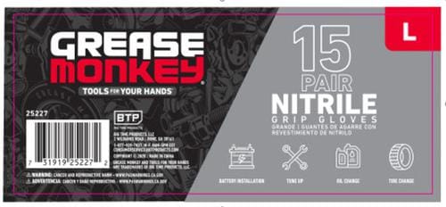 Grease Monkey Nitrile-Coated Work Glove 15 Units  Grease Monkey Nitrile-Coated Work Gloves are perfect for a variety of jobs-441187 Hannah's Variety Store