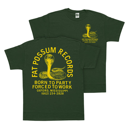 Fat Possum - Green and Yellow "Born To Party" Shirt (Tri-Blend) Vinyl & Merch | Fat Possum Records