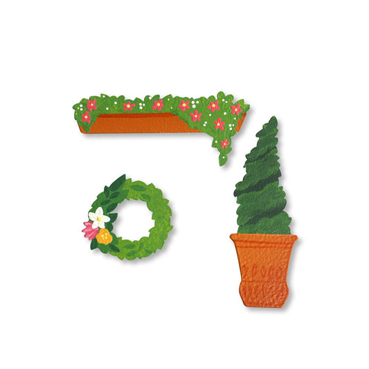 Greenery Magnets S/3 - Terra Cotta