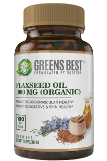 Greens Best Organic Flaxseed Oil -100 Soft Gel Capsules    Flaxseed is also sometimes known as linseed.Made With Organic Flax Seed Oil Help support the cardiovascular system, digestive health and joint health-79030466845 Hannah's Variety Store