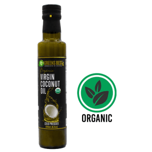 Greens Best Organic Virgin Coconut Oil Cold Press 250ml is healthy and ideal for cooking. It is also great for the skin and hair-79030466797 Hannah's Variety Store