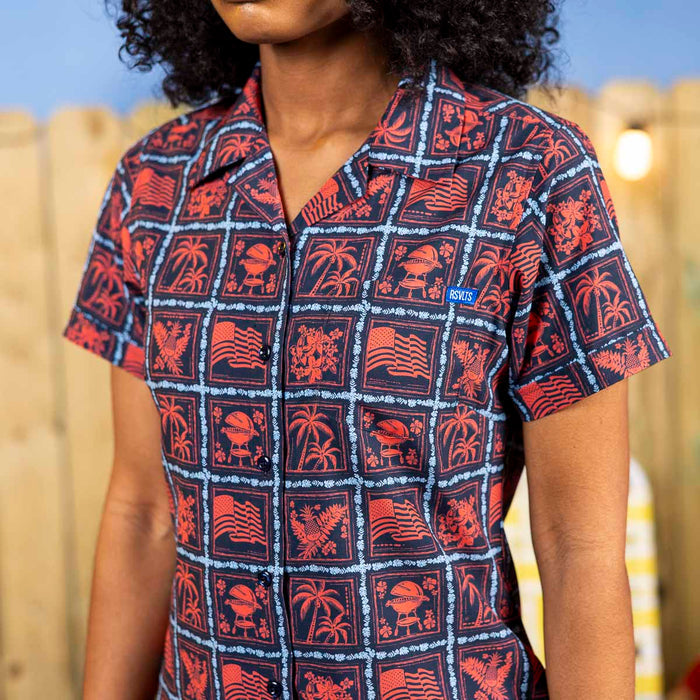 RSVLTS RSVLTS Women's Short Sleeve Shirt Grillaxin’ – Women's KUNUFLEX Short Sleeve Shirt Grillaxin’ – Women's KUNUFLEX Short Sleeve Shirt