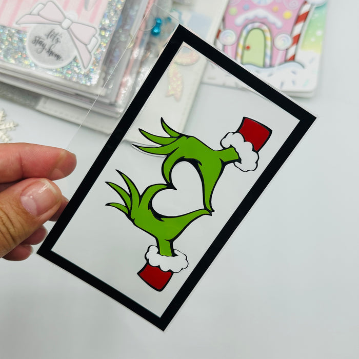 Grinch Heart Hands Dashboard