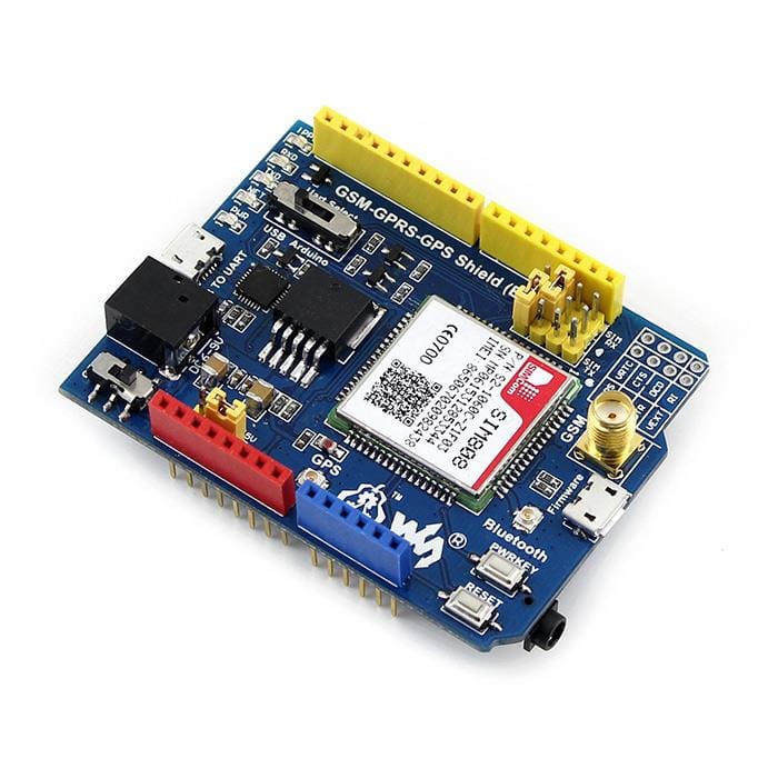 GSM/GPRS/GPS Shield for Arduino [Discontinued] by Waveshare - The Pi Hut