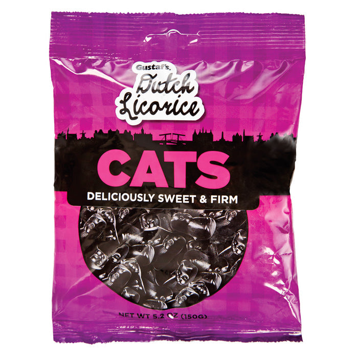 Gustaf's Cats Licorice 5.2oz Peg Bag - 12ct