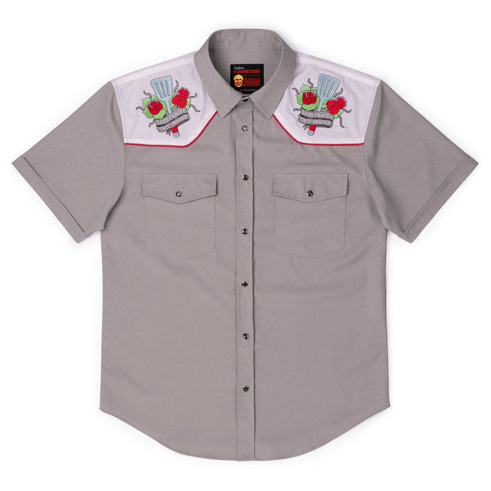 RSVLTS XS Guy Fieri Roper Short Sleeve Shirt Guy Fieri "Love, Peace & Taco Grease" – Roper Short Sleeve Shirt Guy Fieri "Love, Peace & Taco Grease" – Roper Short Sleeve Shirt